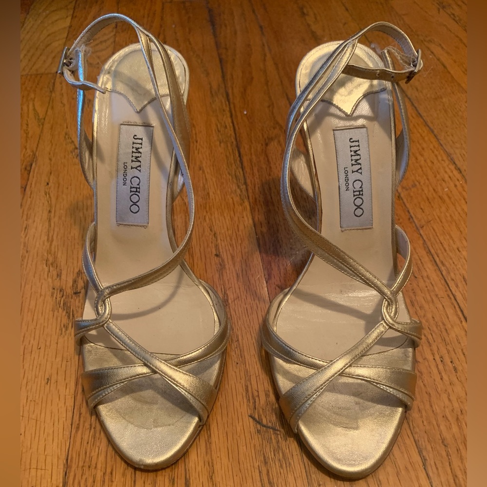 Gold Jimmy Choo heels